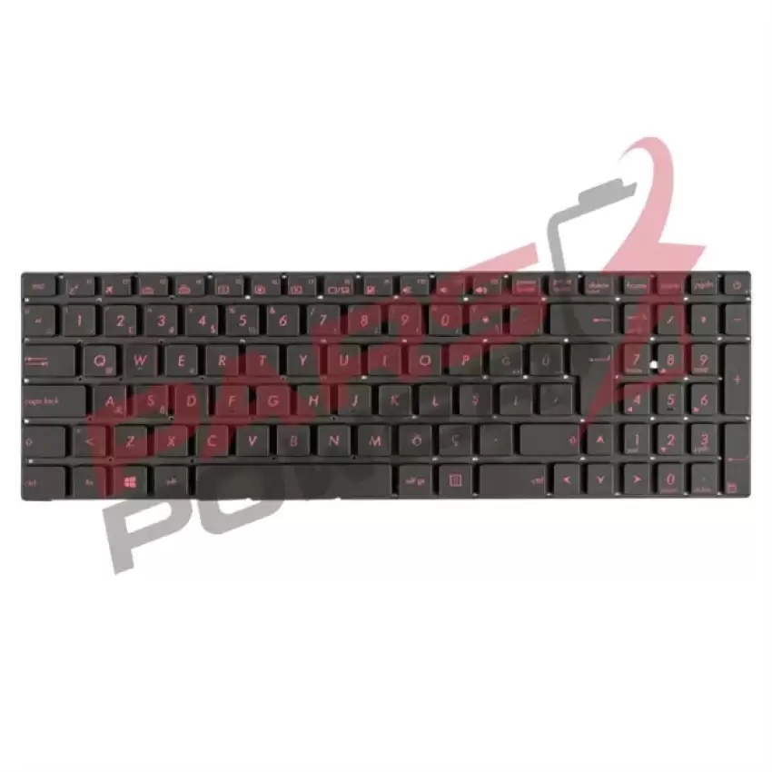 Asus VivoBook N752VX-GC128T, N752VX-GC212T Notebook Klavye Işıklı (Siyah TR)