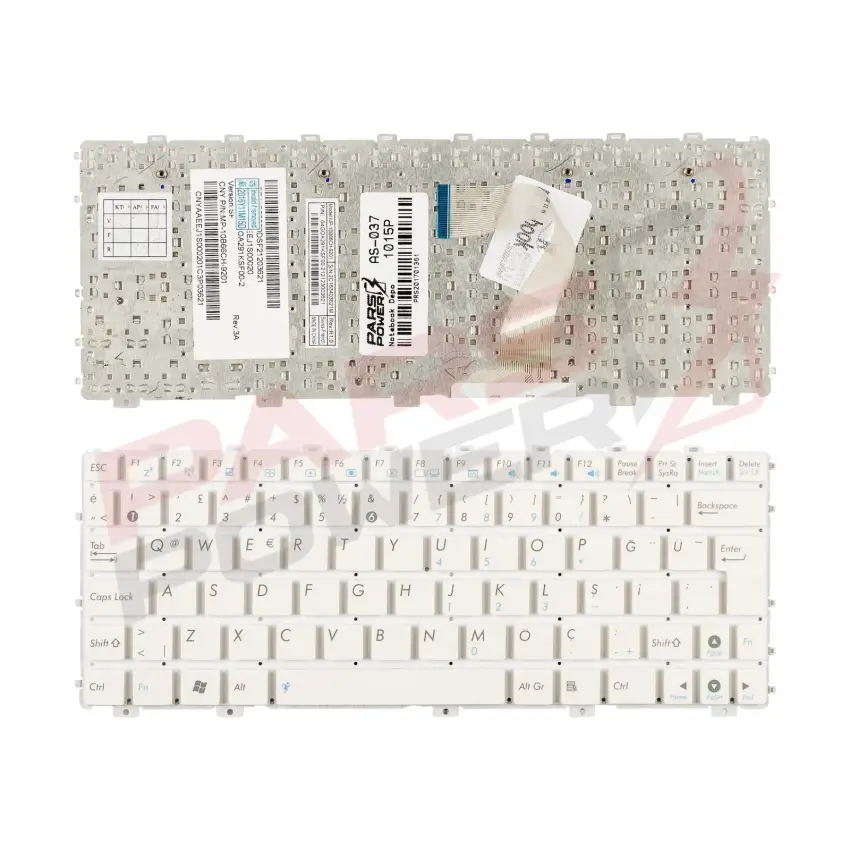 Asus Eee Pc 1016, 1016P, 1016PT, 1018P, 1018PB Notebook Klavye (Beyaz TR)
