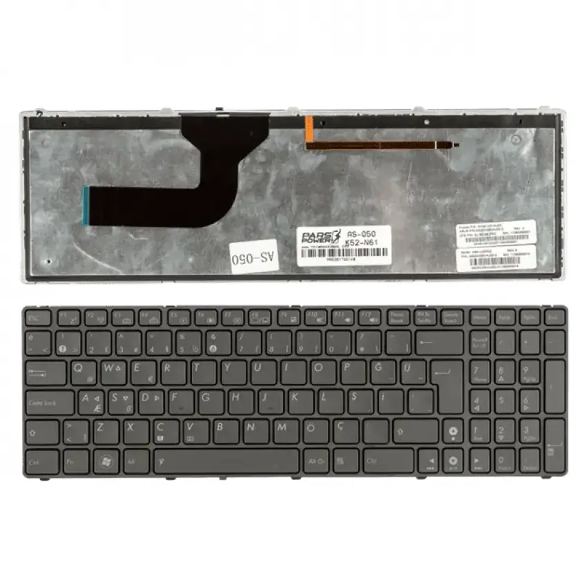 Asus K53SJ, K53SK, K53SM, K53SN Notebook Klavye Işıklı (Siyah TR)