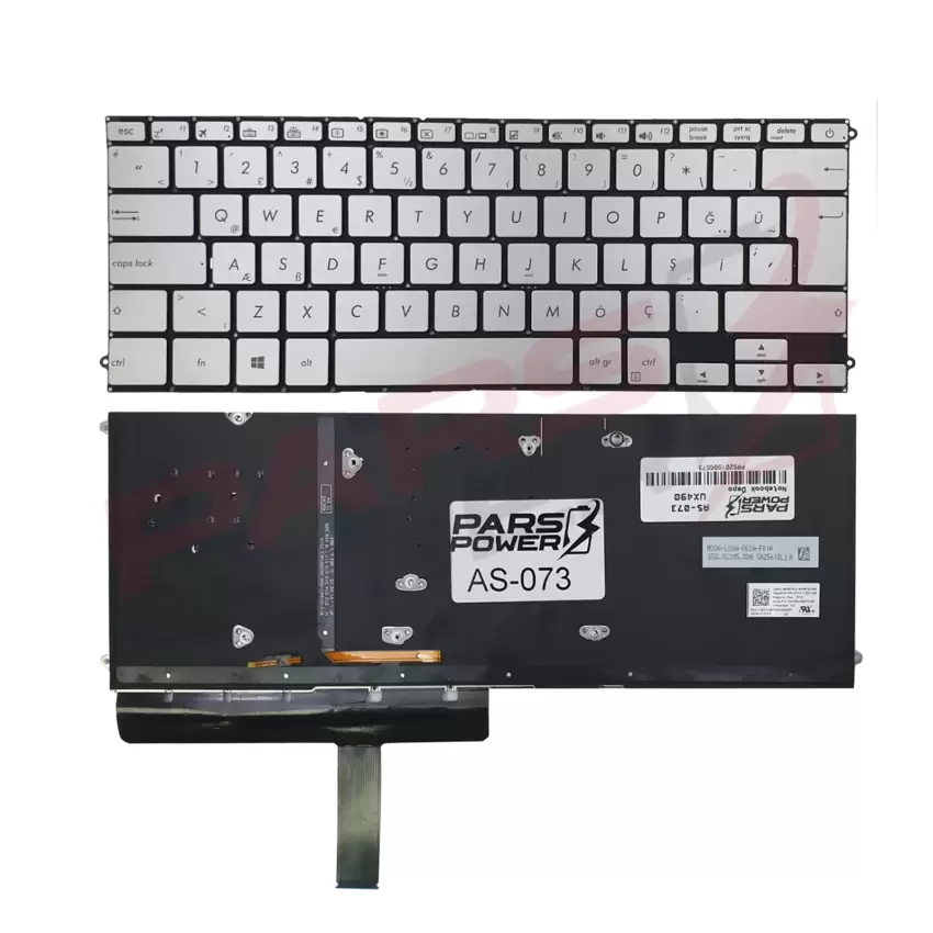 Asus UX490UA-BE037T Notebook Klavye (Işıklı Mavi TR)