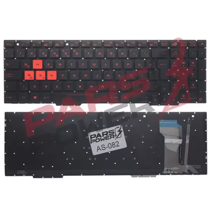 Asus ROG GL553VD-DM065T, FX553VE-DM416 Notebook Klavye Işıklı (Siyah TR)