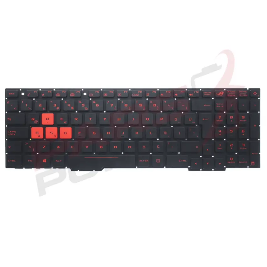 Asus ROG GL553VD-DM032T, FX553VE-DM407 Notebook Klavye Işıklı (Siyah TR)