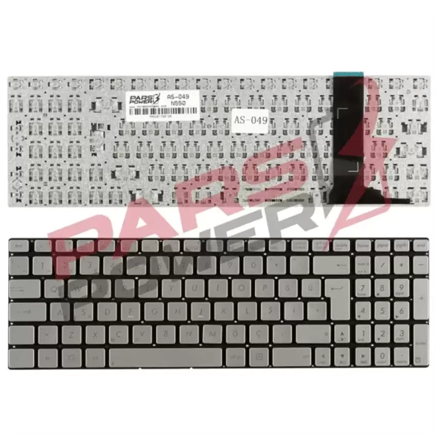 Asus GL550J, N550JA, N550JK, N550JV Klavye (Gümüş TR)
