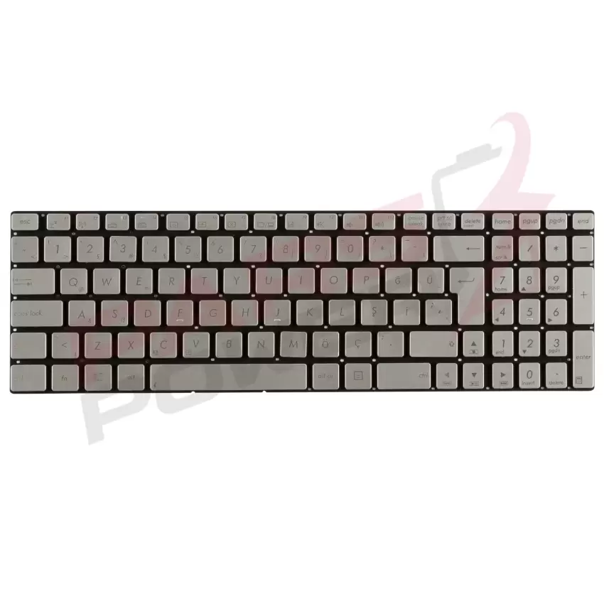 Asus GL550J, N550JA, N550JK, N550JV Klavye (Gümüş TR)