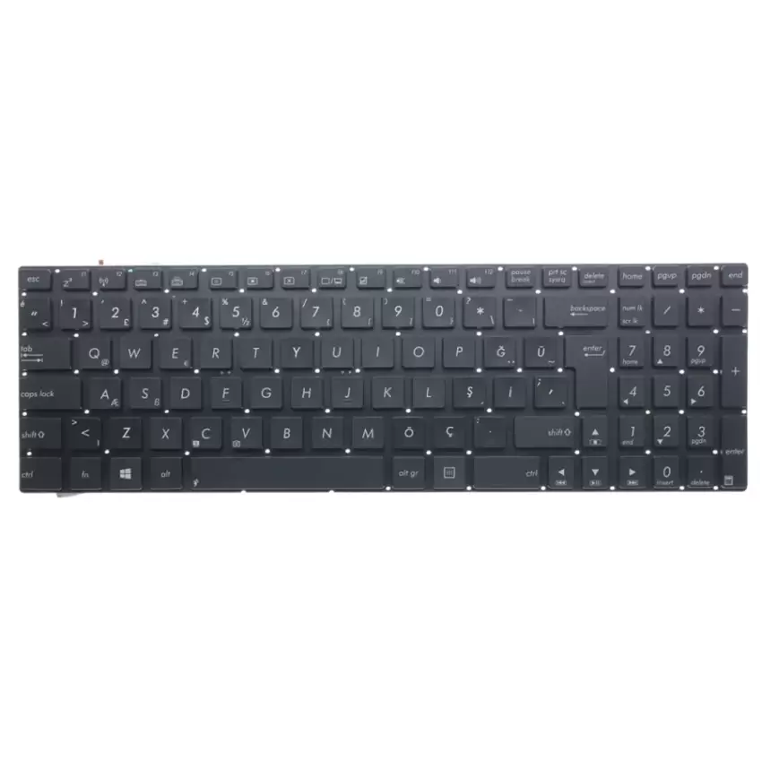 Asus GL550J, N550JA, N550JK, N550JV Klavye Işıklı (Siyah TR)
