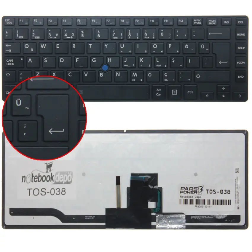 Toshiba Tecra Z40-A Serisi Uyumlu Notebook Klavyesi (Siyah TR)