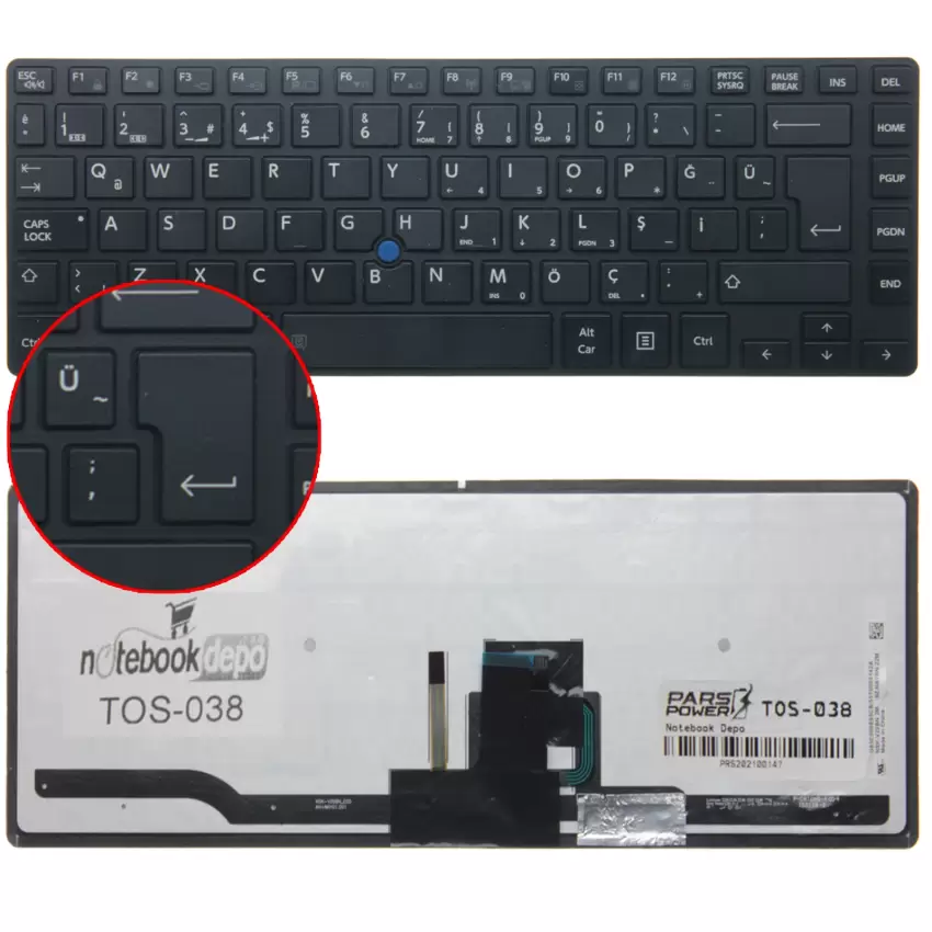Toshiba Tecra Z40-A-17K Uyumlu Notebook Klavyesi (Siyah TR)