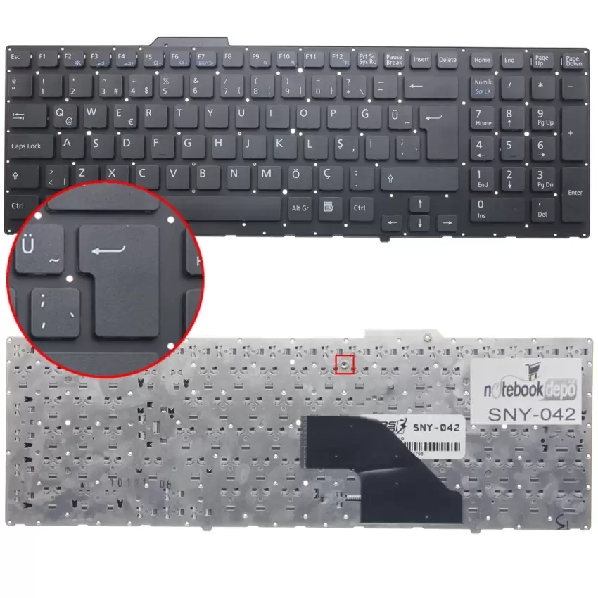 Sony Vaio VPC-F13, VPCF111 Klavye (Siyah TR)