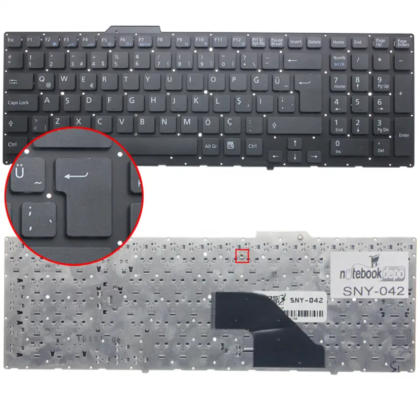 Sony Vaio VPCF13M0E, VPCF13M1E Klavye (Siyah TR)