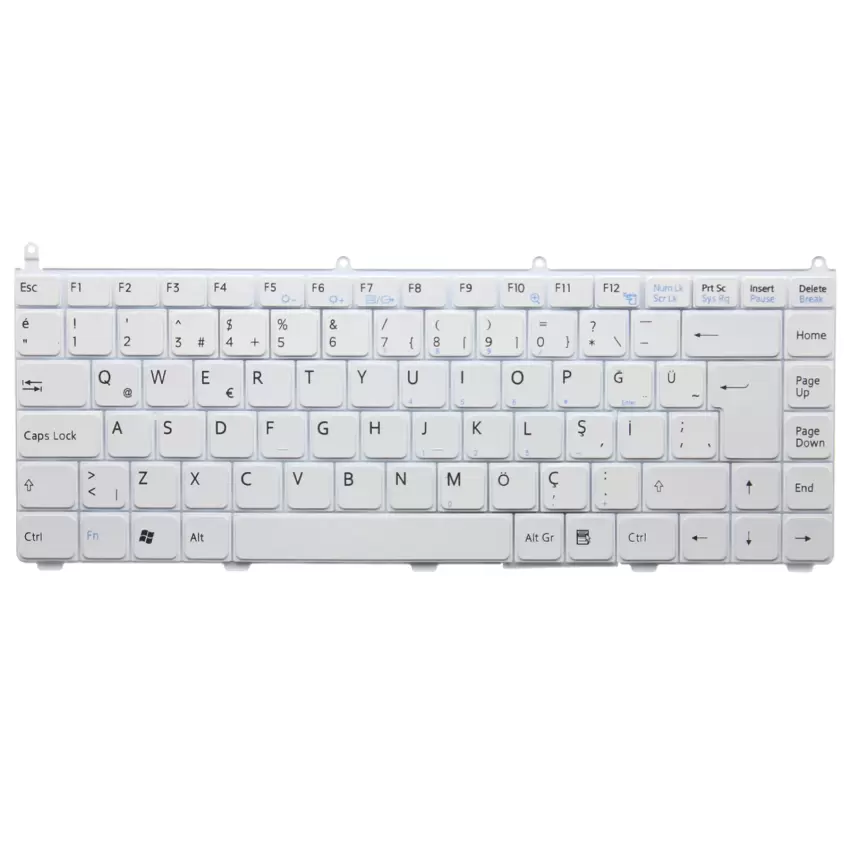 Sony Vaio PCG-7R1M, PCG-7R2L, PCG-7R2M Notebook Klavye (Beyaz TR)