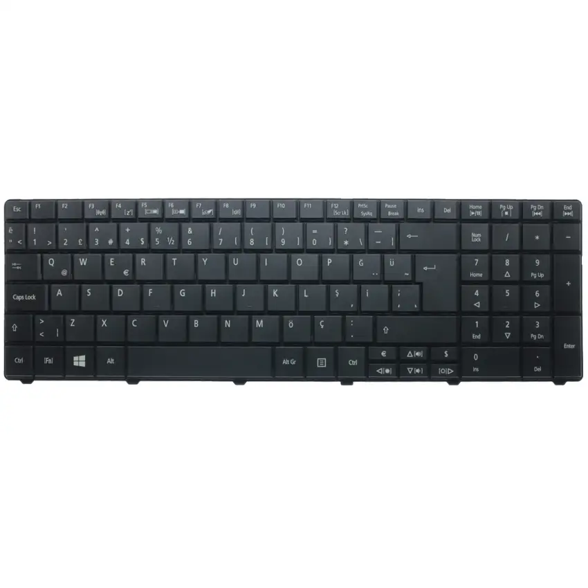 Acer Aspire 5750G, 5810T, 5820T, 7250 Notebook Klavye (Siyah TR)