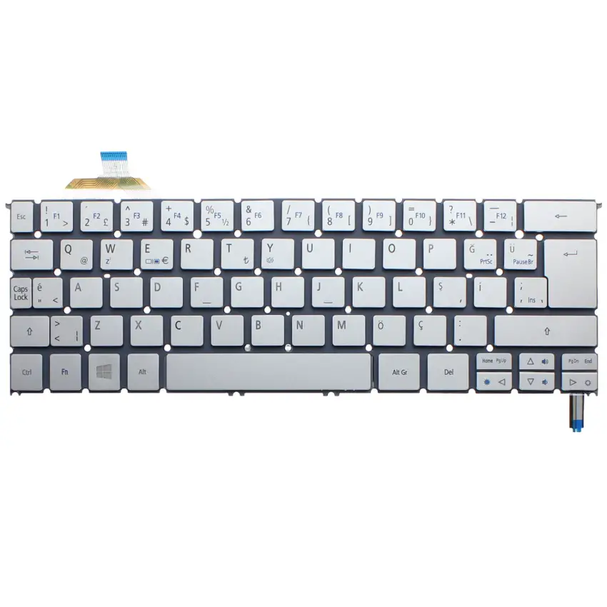 Acer Aspire S7 S7-392 MS2364 Klavye (Gümüş TR)