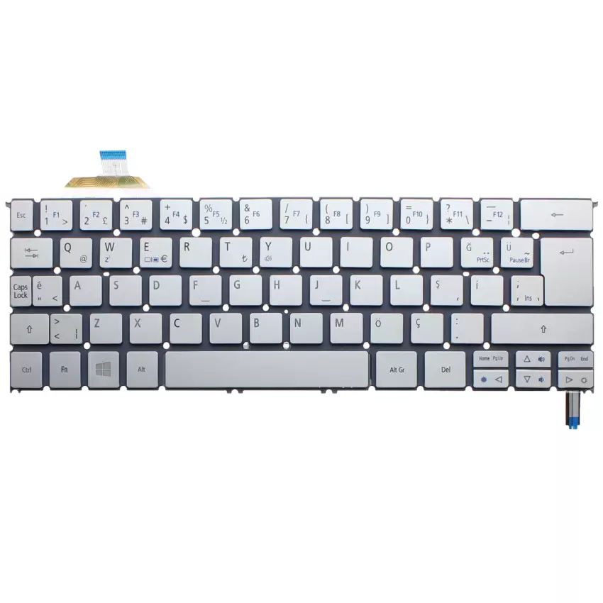 Acer Aspire S7-391-73514G25aws Klavye (Gümüş TR)