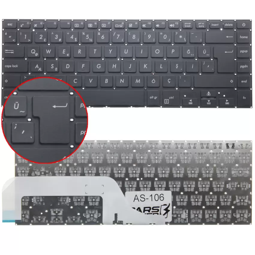 Asus Vıvobook 90NB0G02-R31TU0 Klavye (Siyah TR)