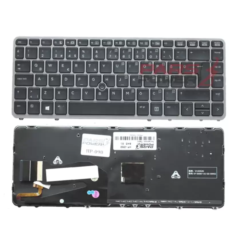 Hp Elitebook 755 G2, 850 G1, 850 G2 Notebook Klavye (Siyah TR)