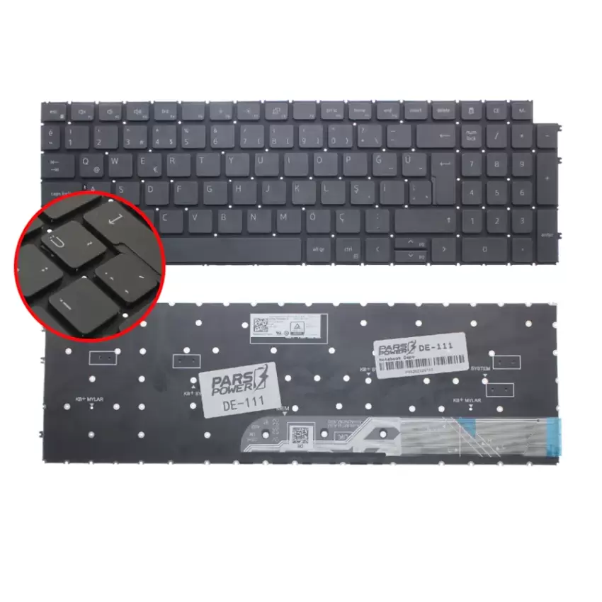Dell inspiron 15 5515 I55151042WH Klavye (Siyah TR)