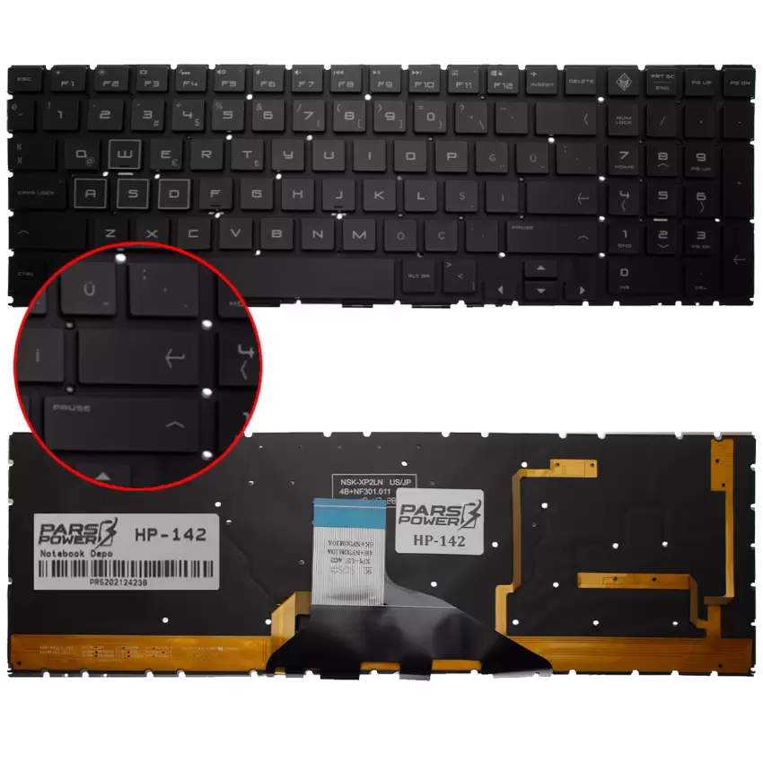 Hp Omen L57322-141, L57323-141 Klavye Işıklı (Siyah TR)