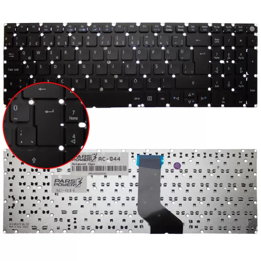 Acer Aspire E5-574-58JM, E5-574-58JV Notebook Klavye (Siyah TR)