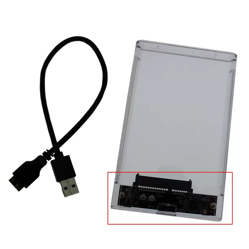 2.5 Şeffaf Sata 3.0 Harici HDD - SSD Usb External Harddisk Kutusu