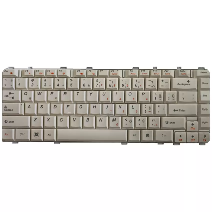 Lenovo IdeaPad Y550 20017, Y550 4186 Notebook Klavye (Beyaz TR)
