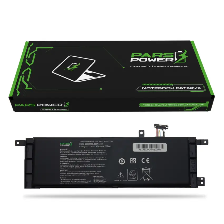 Asus X453S, X503S, X553M Notebook Batarya - Pil (Pars Power)
