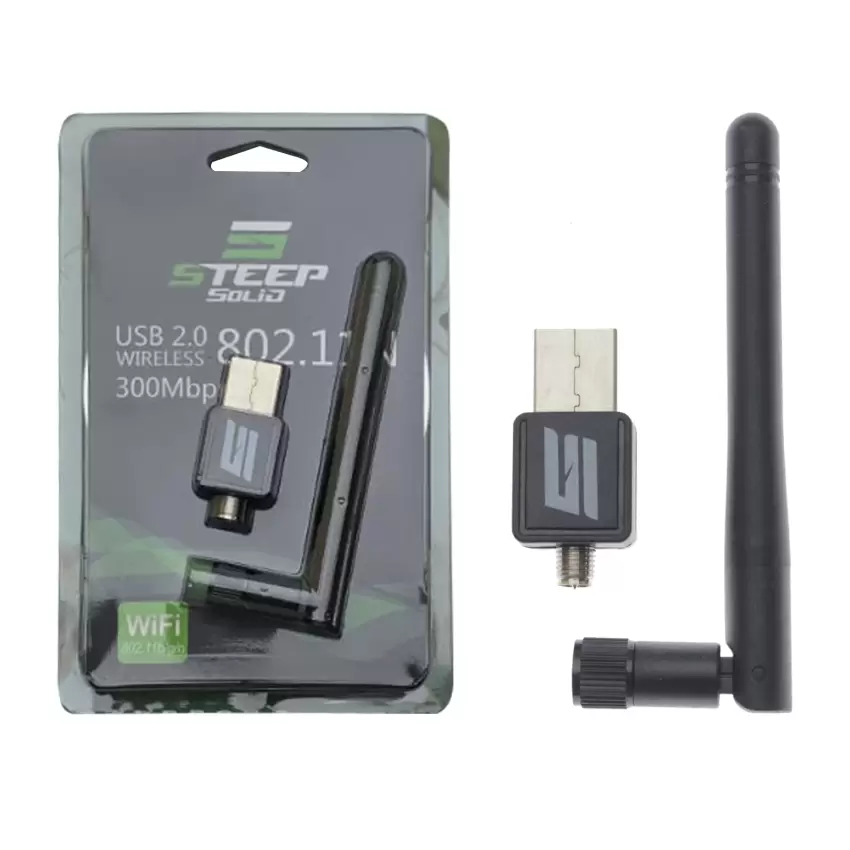 Steep Solid USB 2.0 802.11N Antenli Kablosuz Nano Tırnak WiFi Adaptör 300Mbps