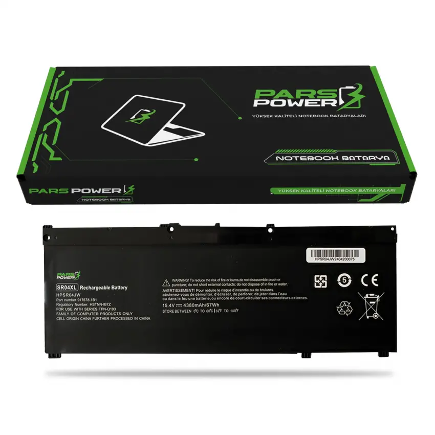 Hp Pavilion Gaming 15-CX0113, 15-CX0114 Batarya - Pil (Pars Power)