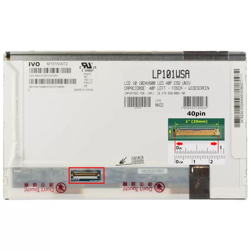 Packard Bell DOT-S-TK05 Notebook Led Ekran