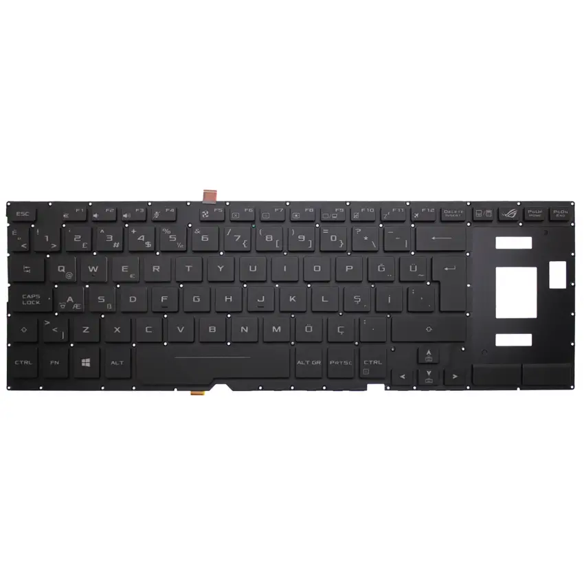 Asus Rog Zephyrus S GX531GS, GX531GV Klavye Işıklı (Siyah TR)