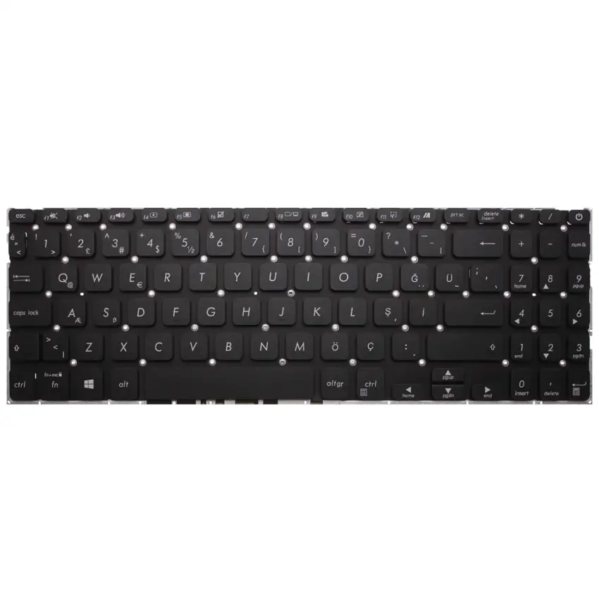 Asus X509Ua-Ej064T, X509UA-EJ073 Klavye (Siyah TR)