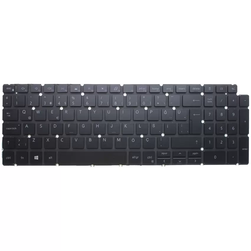 Dell Vostro 7500, 7590 Klavye Işıklı (Siyah TR)