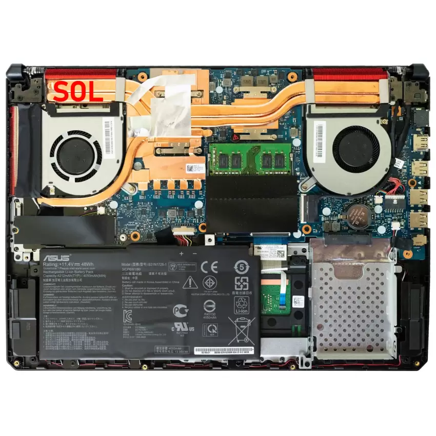Asus FX505DT-BQ030, FX505DV-AL128 GPU Fan - Ekran Kartı Fanı