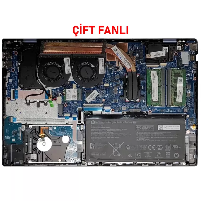 HP Pavilion 15-cs2019nt (6ZQ71EA) CPU-GPU Fan - İşlemci Fanı