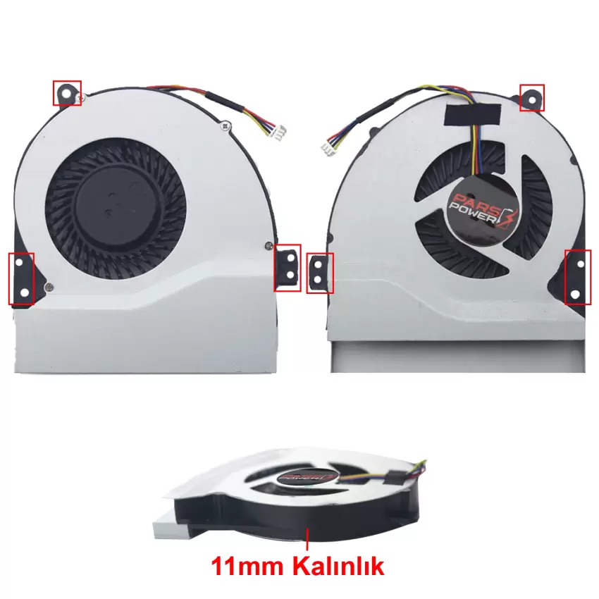 Asus X550, A550, F550, X552 CPU Fan - İşlemci Fanı