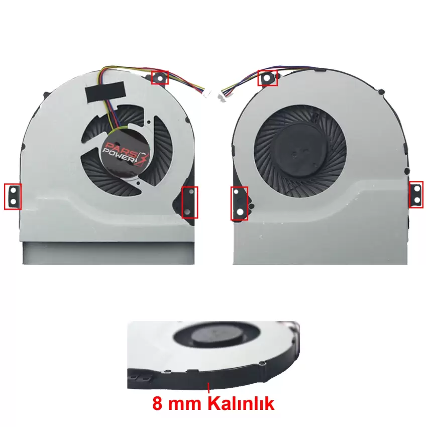 Asus X550VX-DM248TC, X550VX-DM254DC CPU Fan - İşlemci Fanı