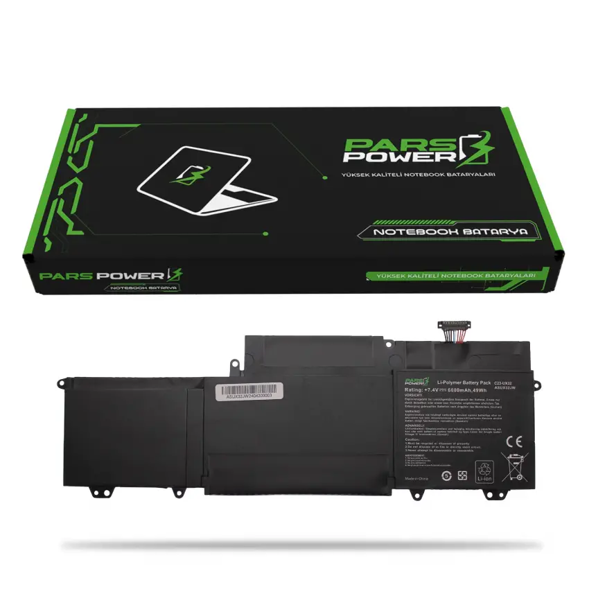 Asus ZenBook U38N, U38DT Batarya - Pil (Pars Power)
