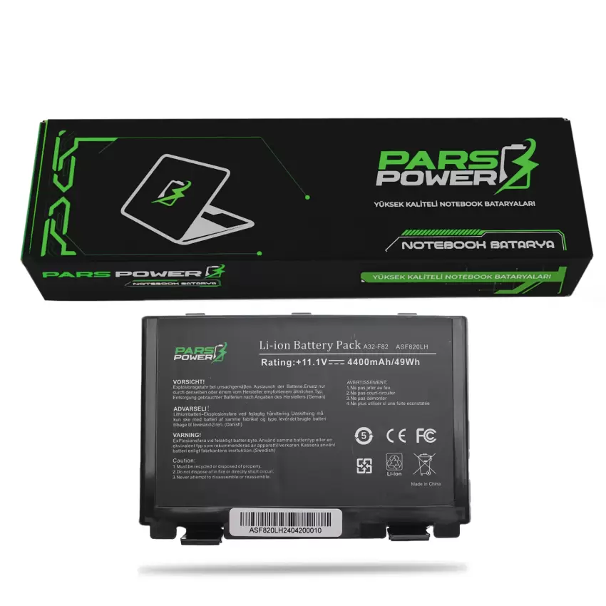 Asus X8AAB, X8AAD, X8AAF, X8AID Notebook Batarya - Pil (Pars Power)