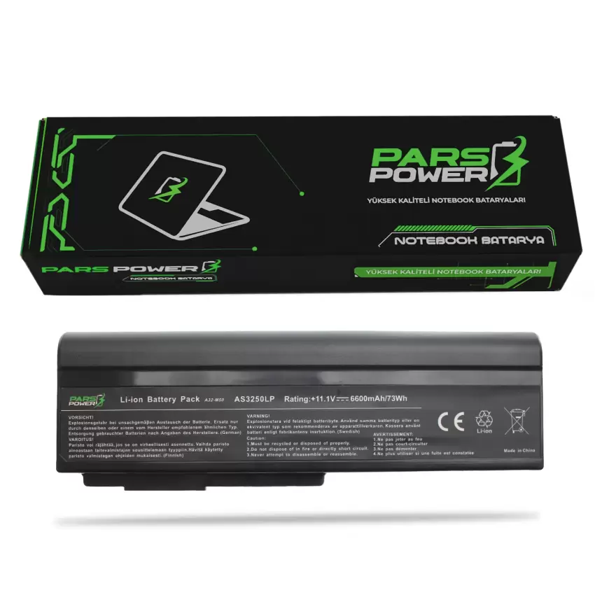 Asus N61JQ-JX054V, N61JQ-JX091V Notebook Batarya - Pil (Pars Power)