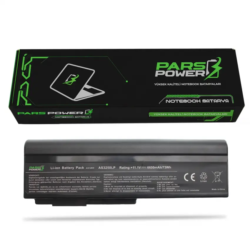 Asus N61JQ-X1, N61JV-X2 Notebook Batarya - Pil (Pars Power)