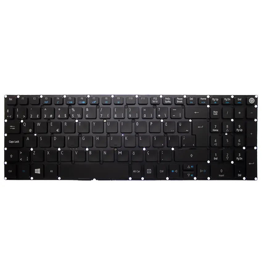 Acer Aspire E5-574-701N, E5-574-71RA Notebook Klavye Işıklı (Siyah TR)