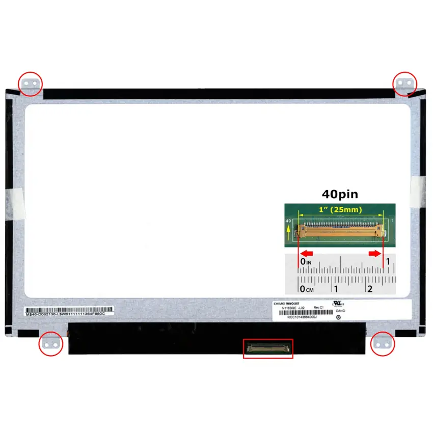 B116XW03 V.1 HW 0A Notebook Led Ekran