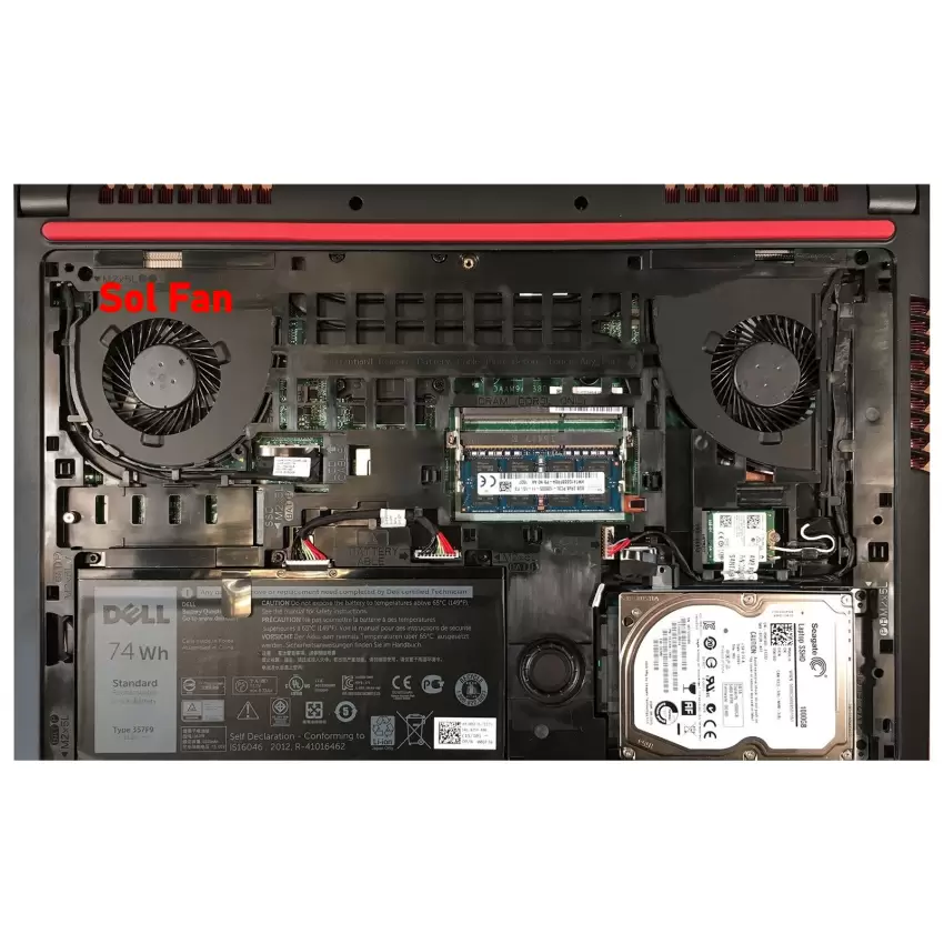 Dell inspiron 7559 B70D128W81C Cpu-Gpu Fan - İşlemci Fanı