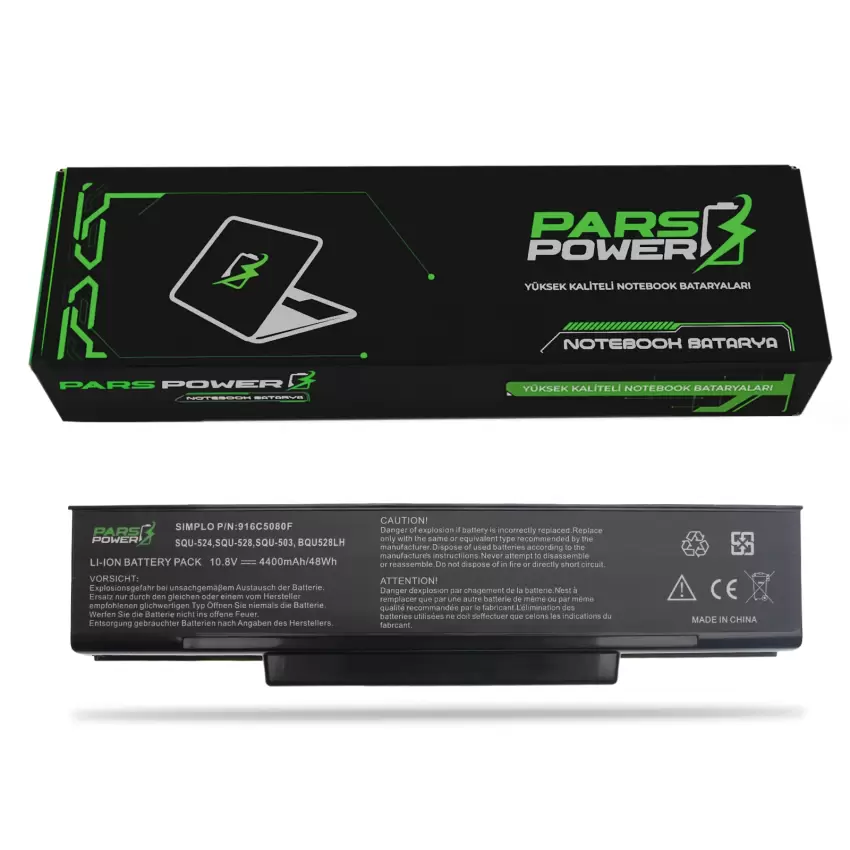 Casper Nirvana W765S, W765SUB, W765SUN Notebook Batarya - Pil (Pars Power)