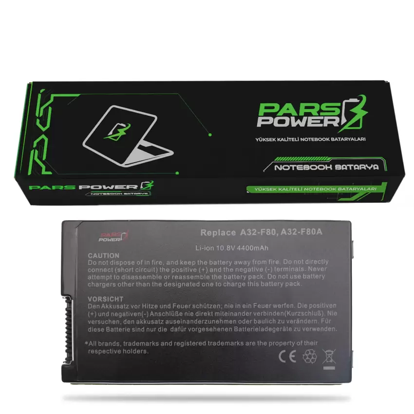 Asus F83T-1B,  F83T-2D, F83VF-253DV Notebook Batarya - Pil (Pars Power)