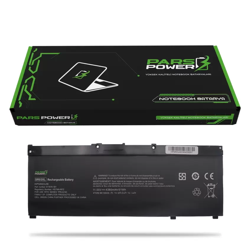 HP Pavilion-OMEN SR04XL, 917724-855 Batarya - Pil (Pars Power)