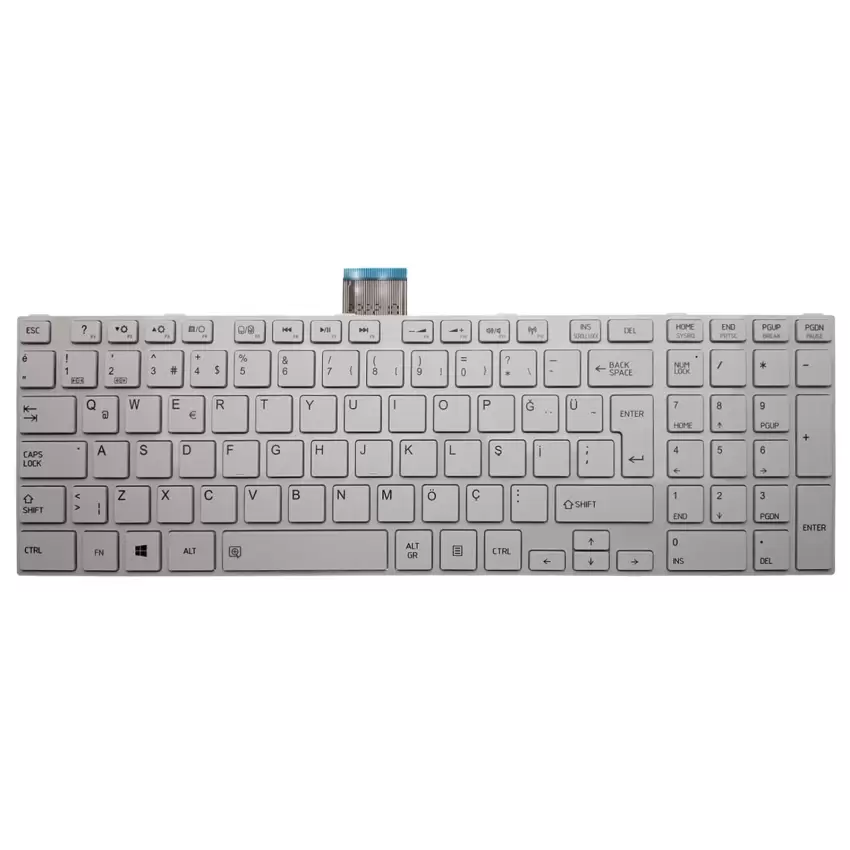 Toshiba Satellite C55D-A-10G, C55D-A-10M, C55D-A-10P Klavye (Beyaz TR)