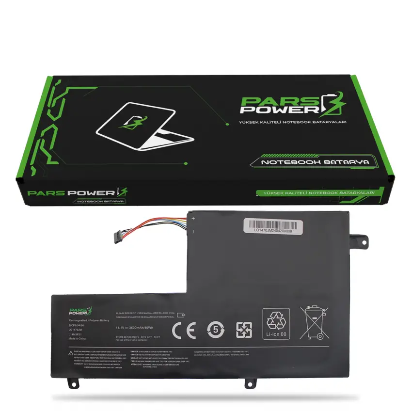 Lenovo Flex 3 1470, 1470-IFI Batarya - Pil (Pars Power)