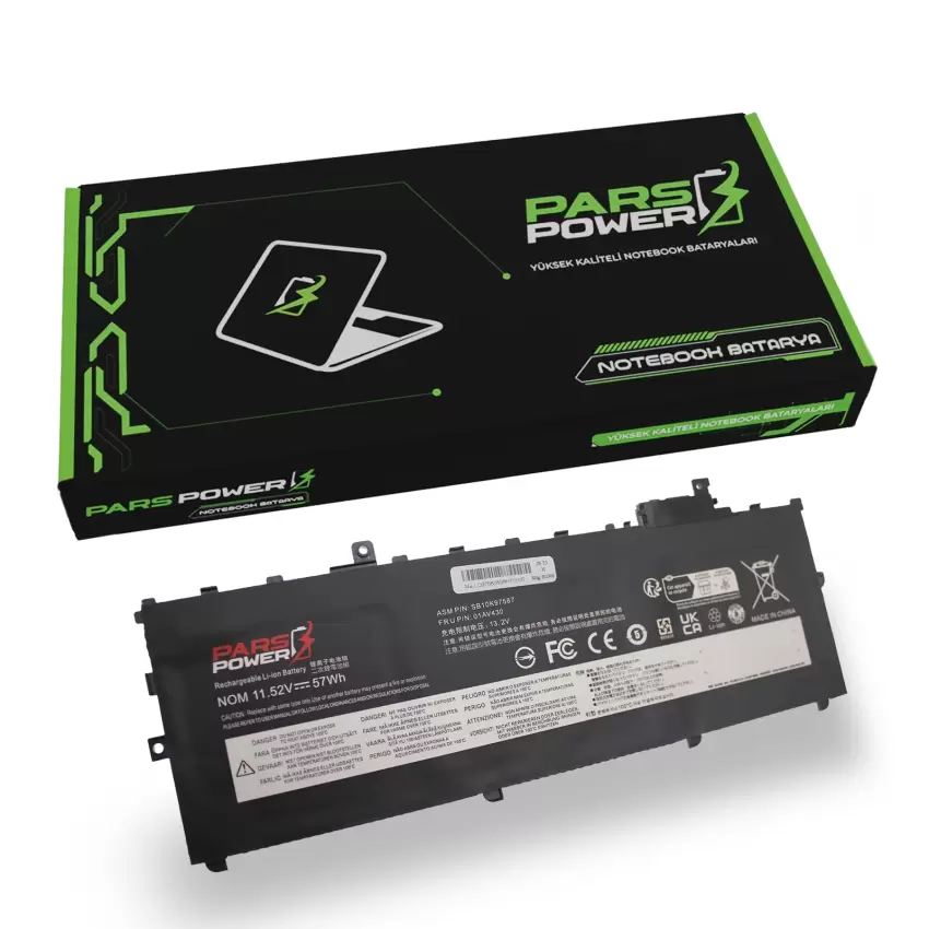 Lenovo ThinkPad X1 Carbon 01AV431, 01AV494 Batarya - Pil (Pars Power)