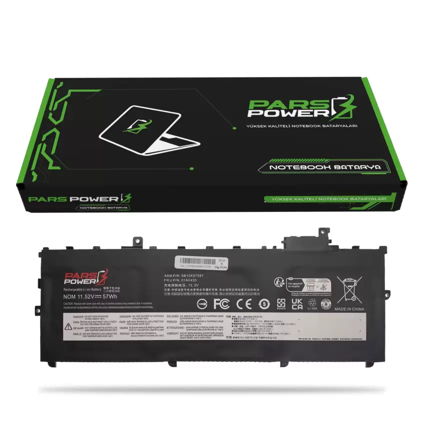 Lenovo ThinkPad X1 Carbon 01AV431, 01AV494 Batarya - Pil (Pars Power)