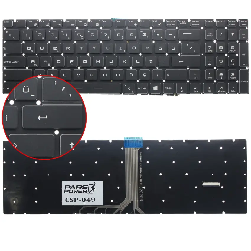 Msi GE73 Raider RGB 8RF-285XTR Klavye Işıklı (Siyah TR)